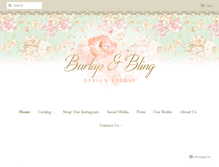 Tablet Screenshot of burlapandblingdesignstudio.com